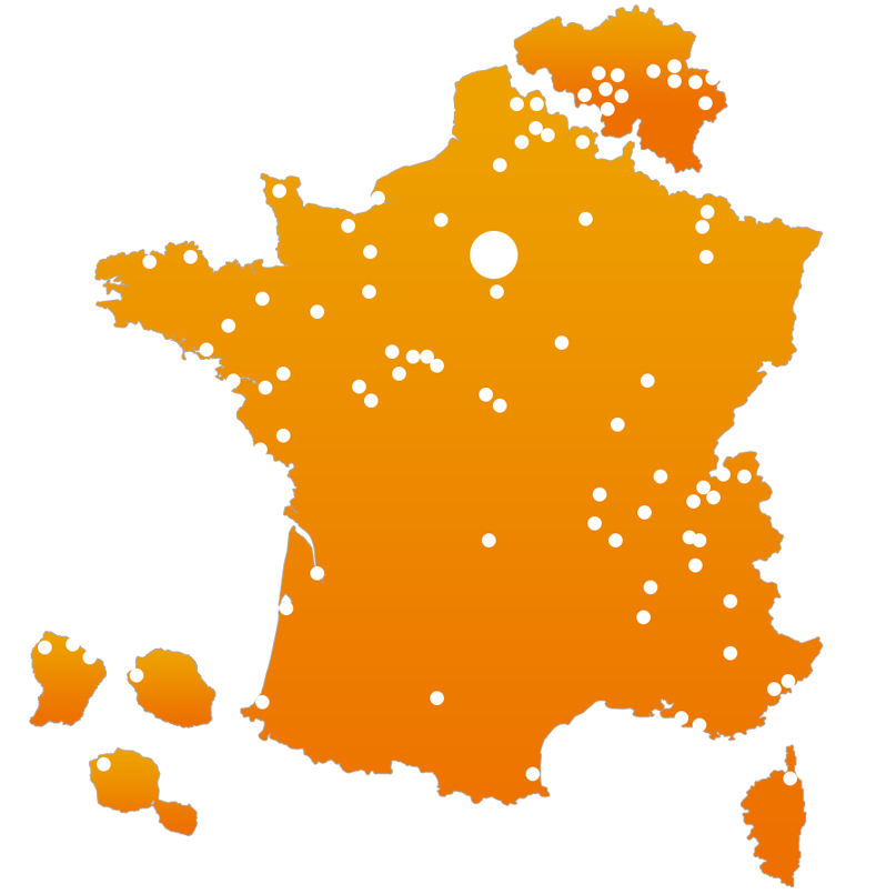 Carte d'implantations